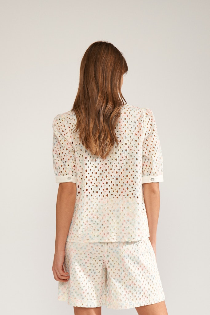 Nümph Bluse - NuMarisa SS Bluse i Bright White