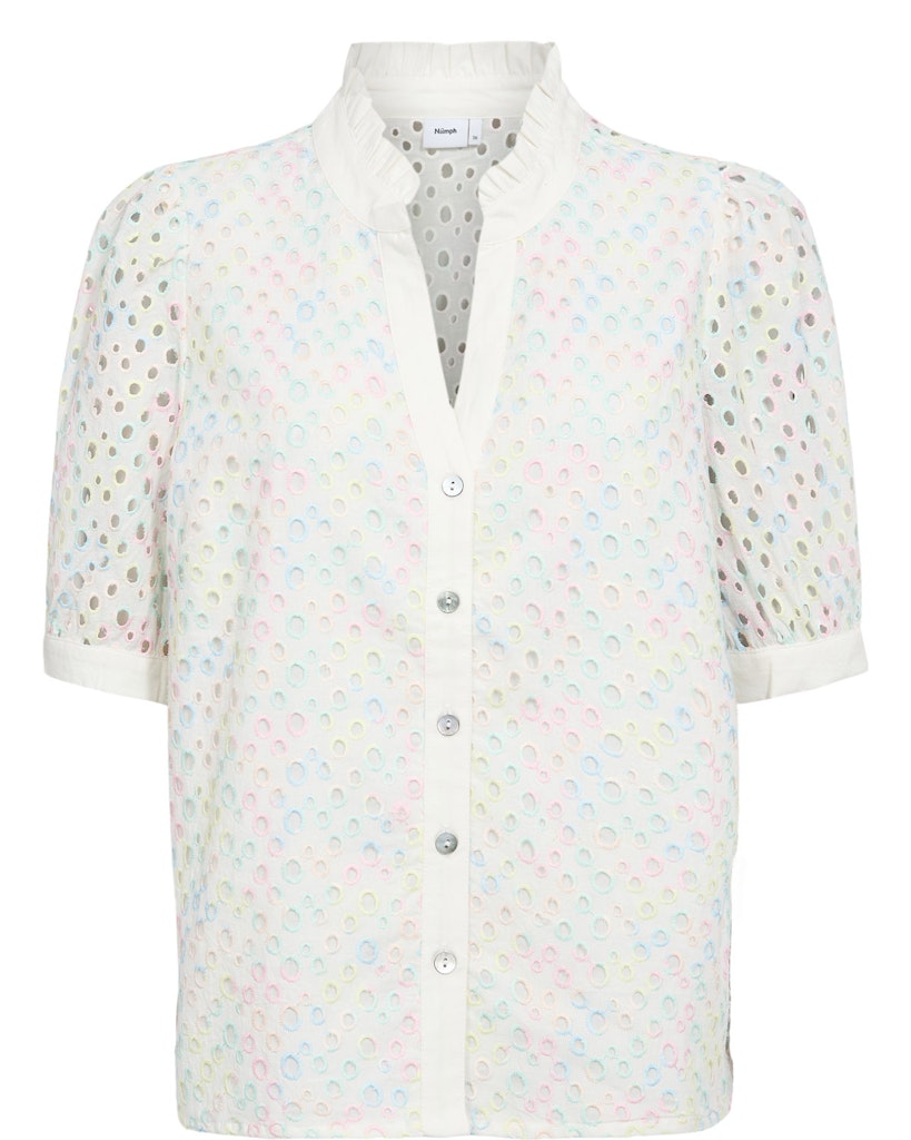 Nümph Bluse - NuMarisa SS Bluse i Bright White