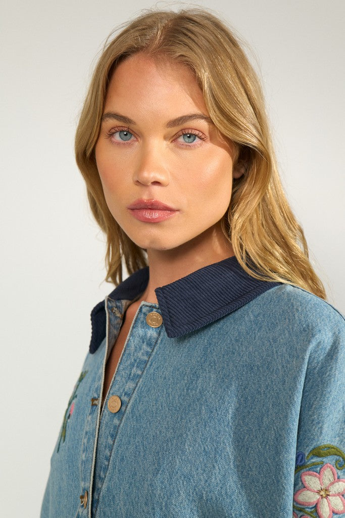 Nümph Jakke - NuDenma Oversize Denim Jakke/skjorte i Medium Blue Denim