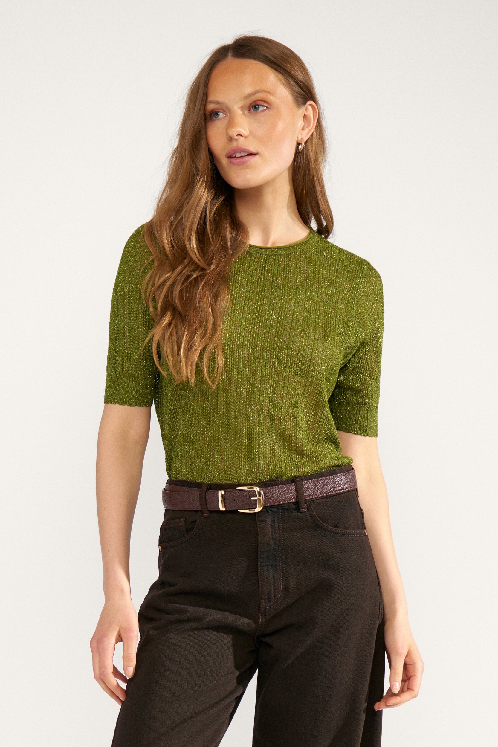Nümph Bluse - NuMisla Glimmer Bluse i Calia Green