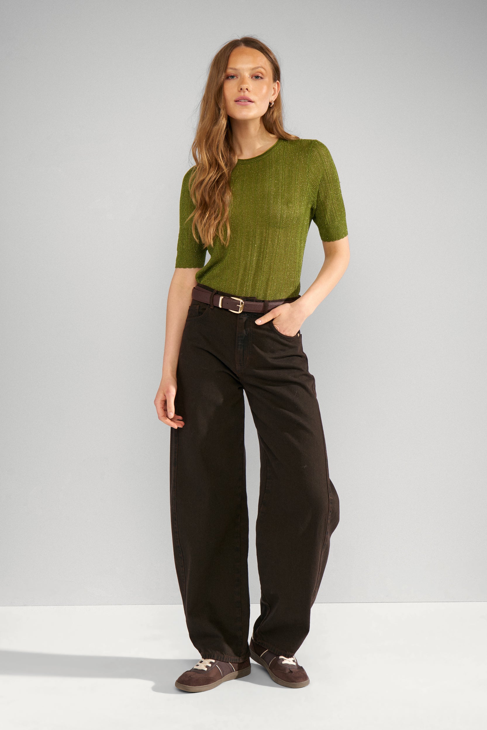 Nümph Bluse - NuMisla Glimmer Bluse i Calia Green