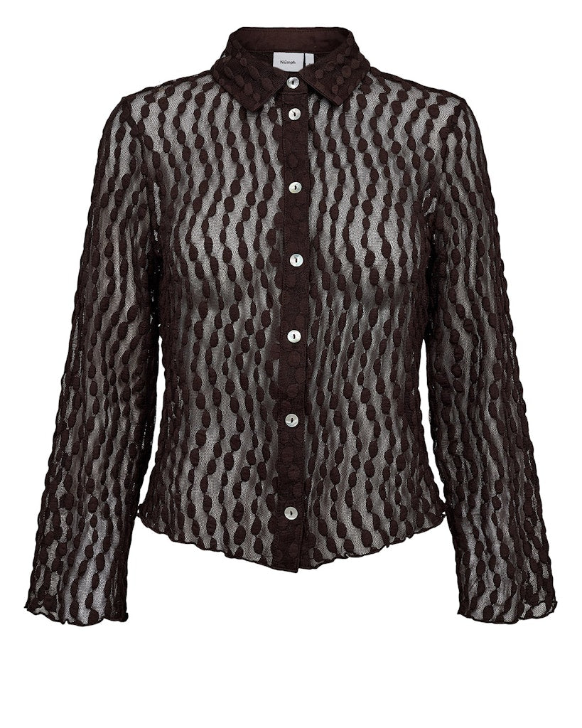 Nümph Bluse - NuTuri Bluse i Black Coffee