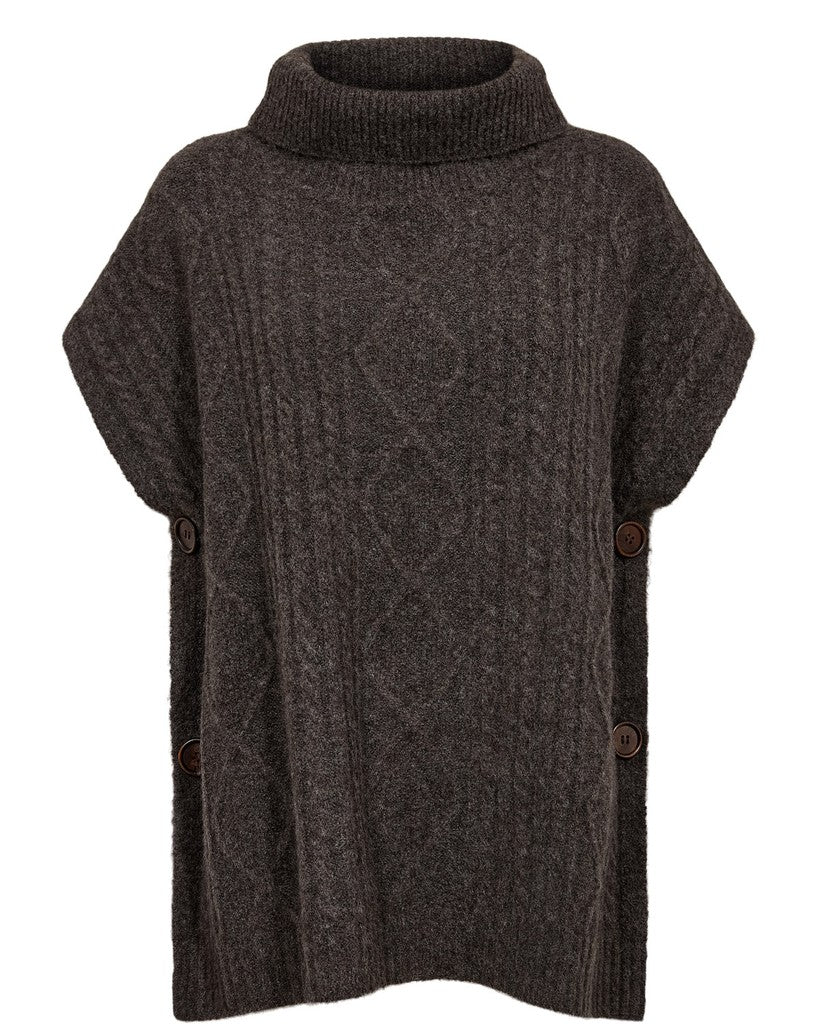 Nümph Strik - NuJoline Poncho i Black Coffee