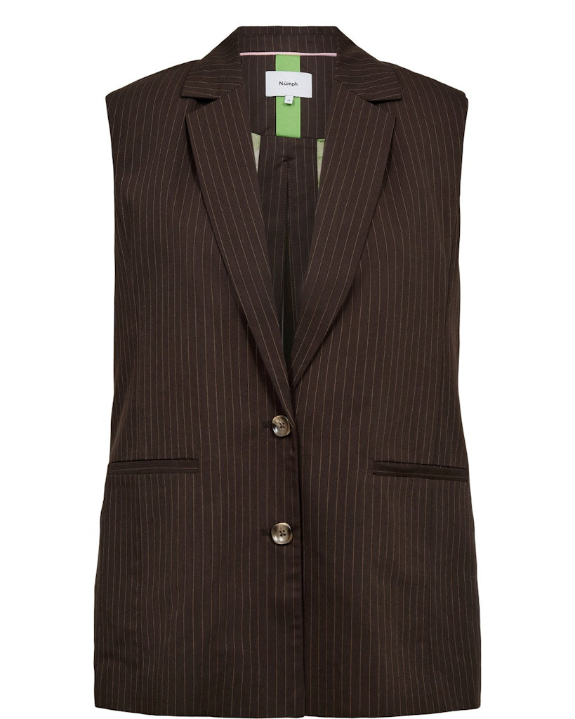 Nümph Vest - NuSonya Vest i Black Coffee