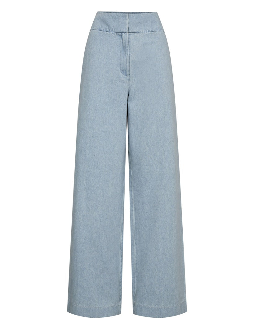 Nümph Jeans - NuBussy High Rise Wide Jeans i Light Blue Denim