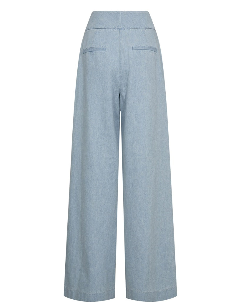 Nümph Jeans - NuBussy High Rise Wide Jeans i Light Blue Denim