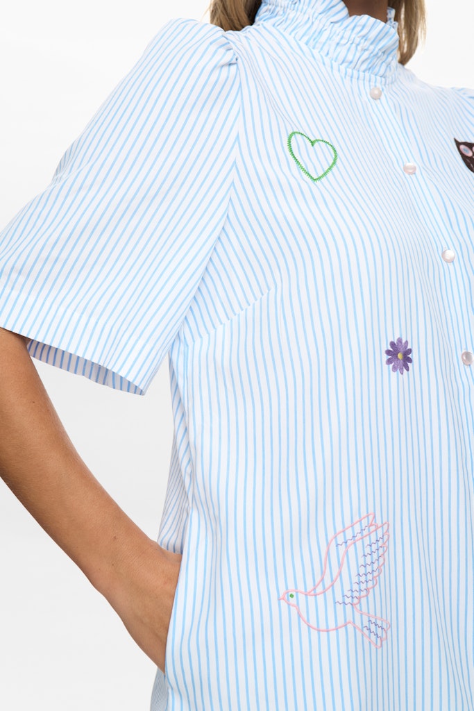 Nümph Kjole - Nuashley Embrodery Kjole i Airy Blue