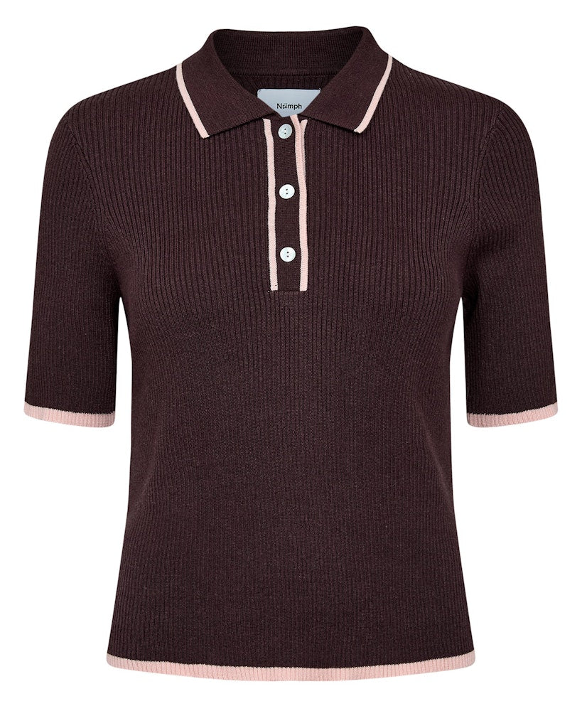Nümph Bluse - NuAlora Polo i Chicory Coffee
