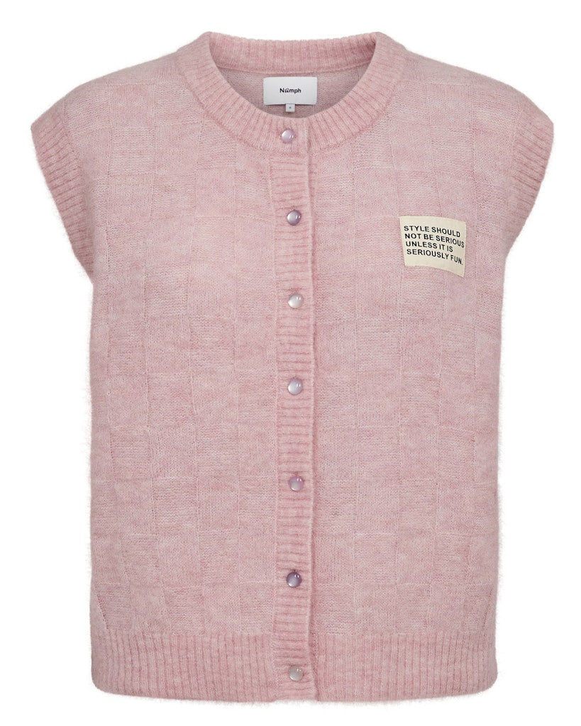 Nümph Vest - NuRiette Check Vest i Pink Lady