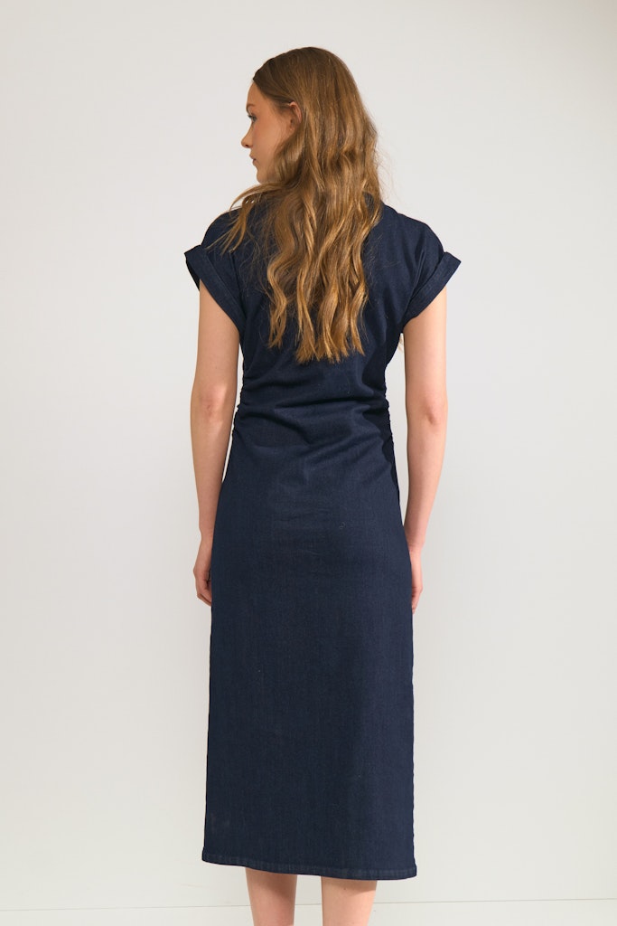 Nümph Kjole - NuAletta Denim Kjole i Dark Blue Denim