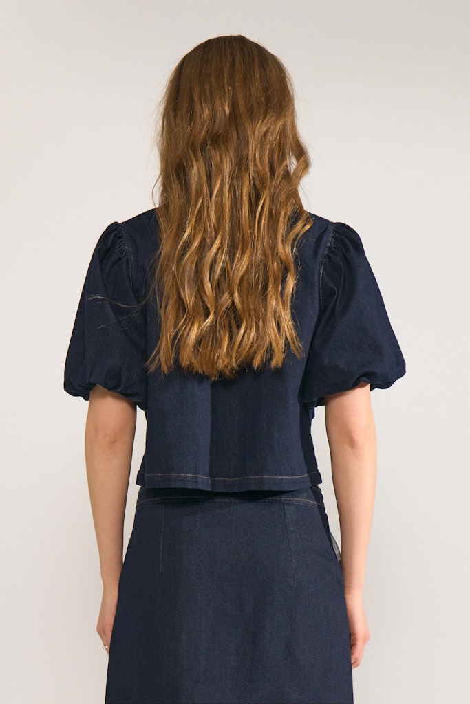 Nümph Jakke - NuAlette Jakke i Dark Blue Denim