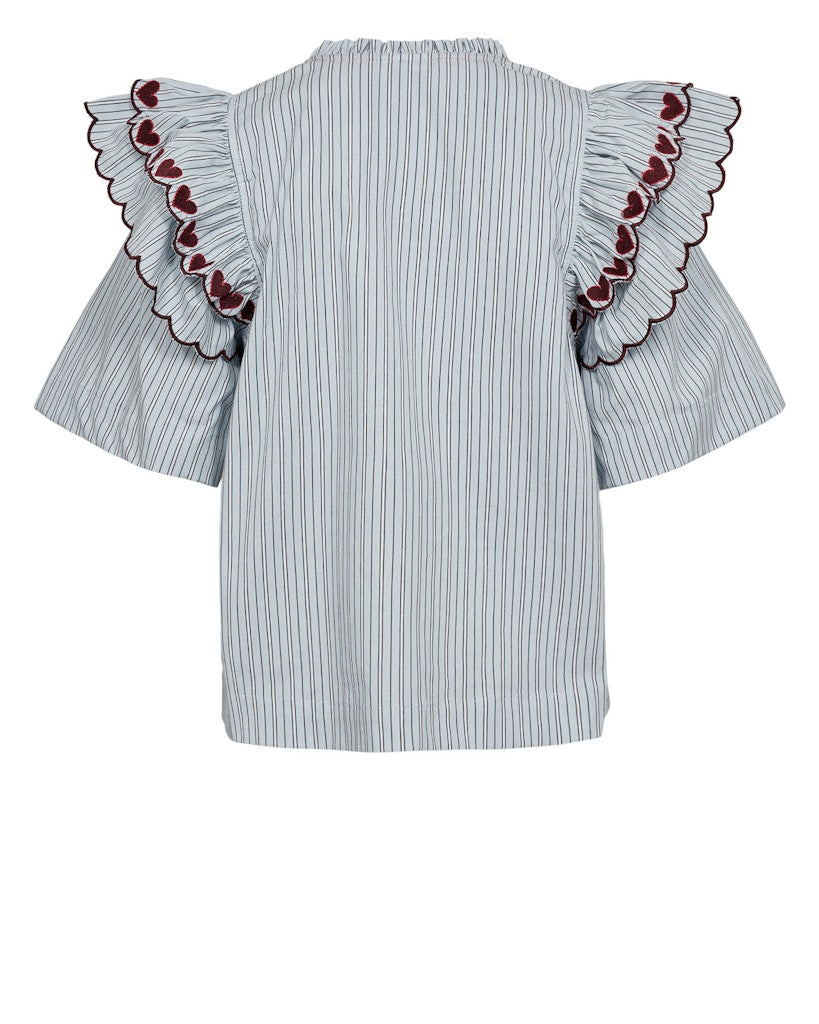 Nümph Bluse - NuDitty Bluse i Floaty Blue Strib