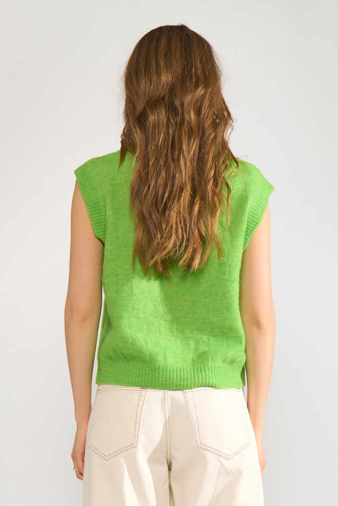 Nümph Vest - NuRiette Check Vest i Jasmine Green