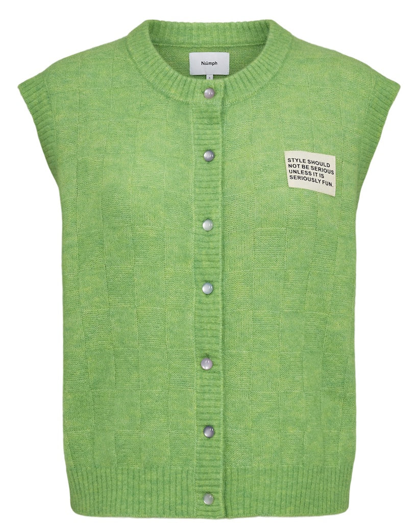 Nümph Vest - NuRiette Check Vest i Jasmine Green
