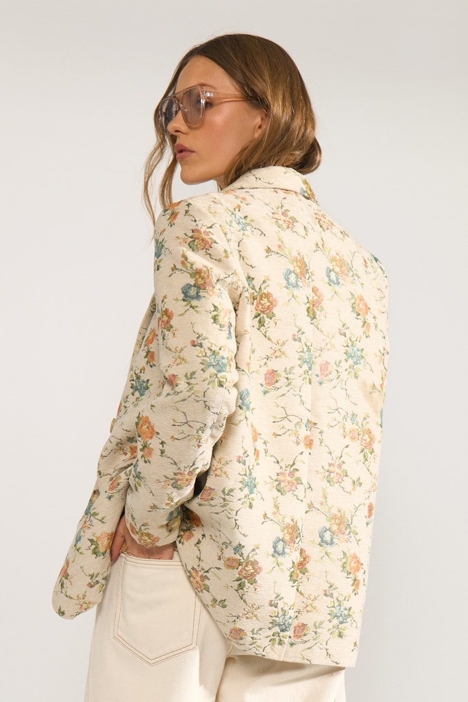 Nümph Blazer - NuHarpa Oversize Blazer i Whitecap Gray