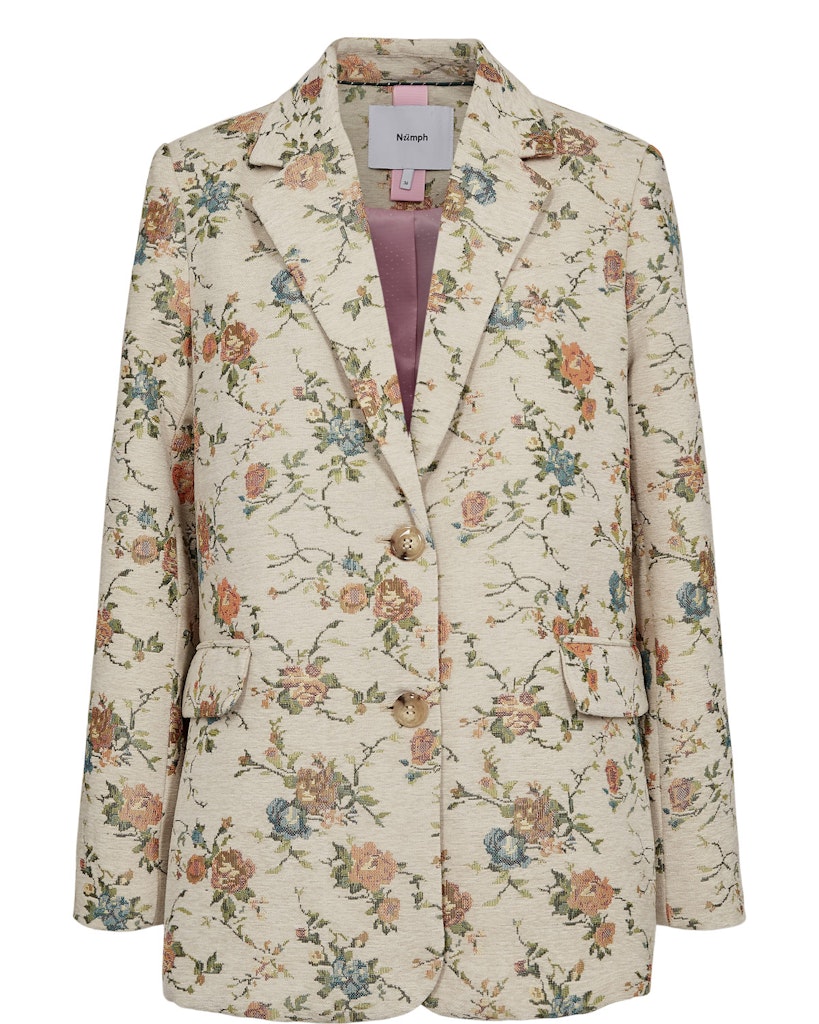 Nümph Blazer - NuHarpa Oversize Blazer i Whitecap Gray