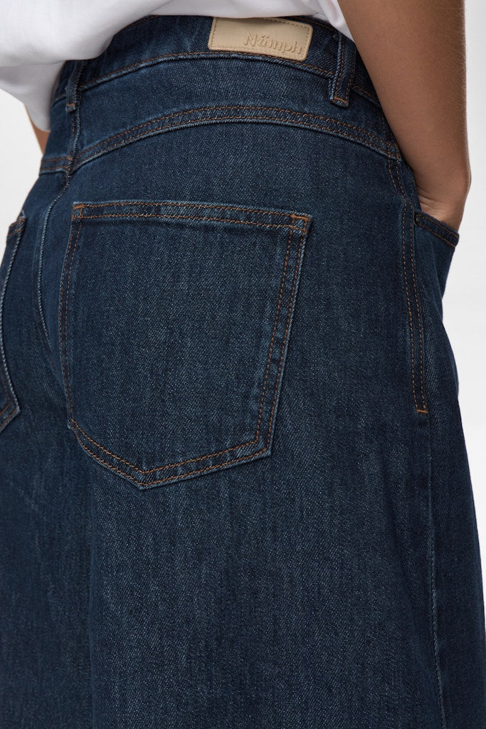 Nümph Jeans - NuVenice Extra Wide Jeans i Dark Blue Denim
