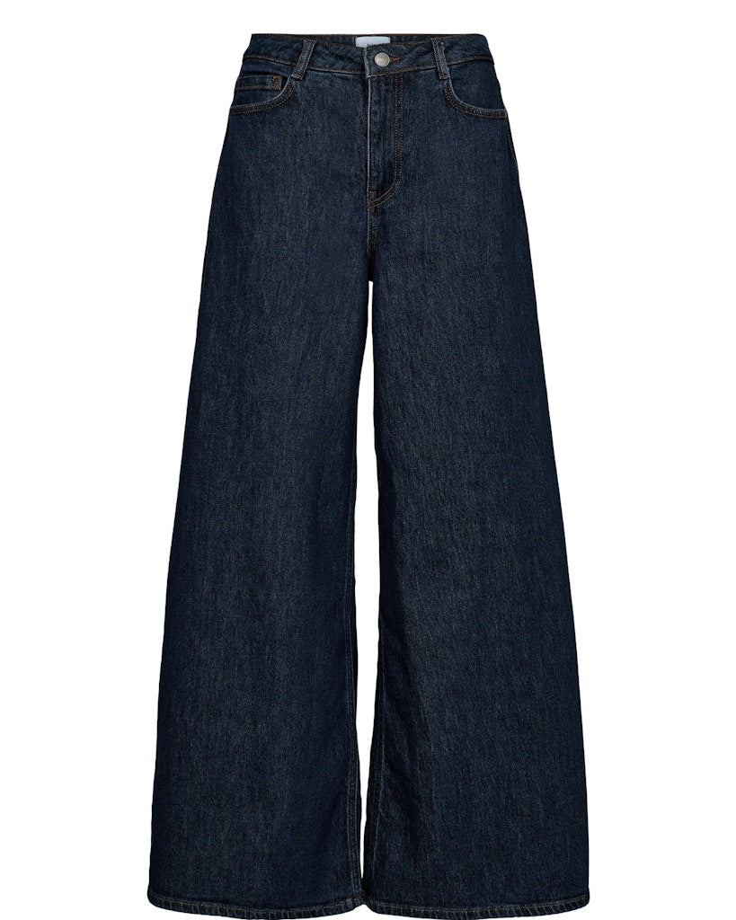Nümph Jeans - NuVenice Extra Wide Jeans i Dark Blue Denim