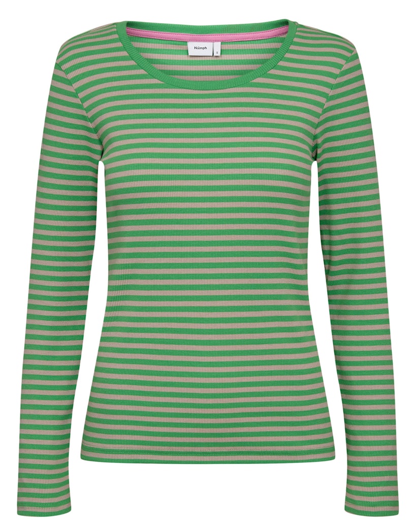 Nümph Bluse - NuMelany LS Bluse i Vibrant Grøn