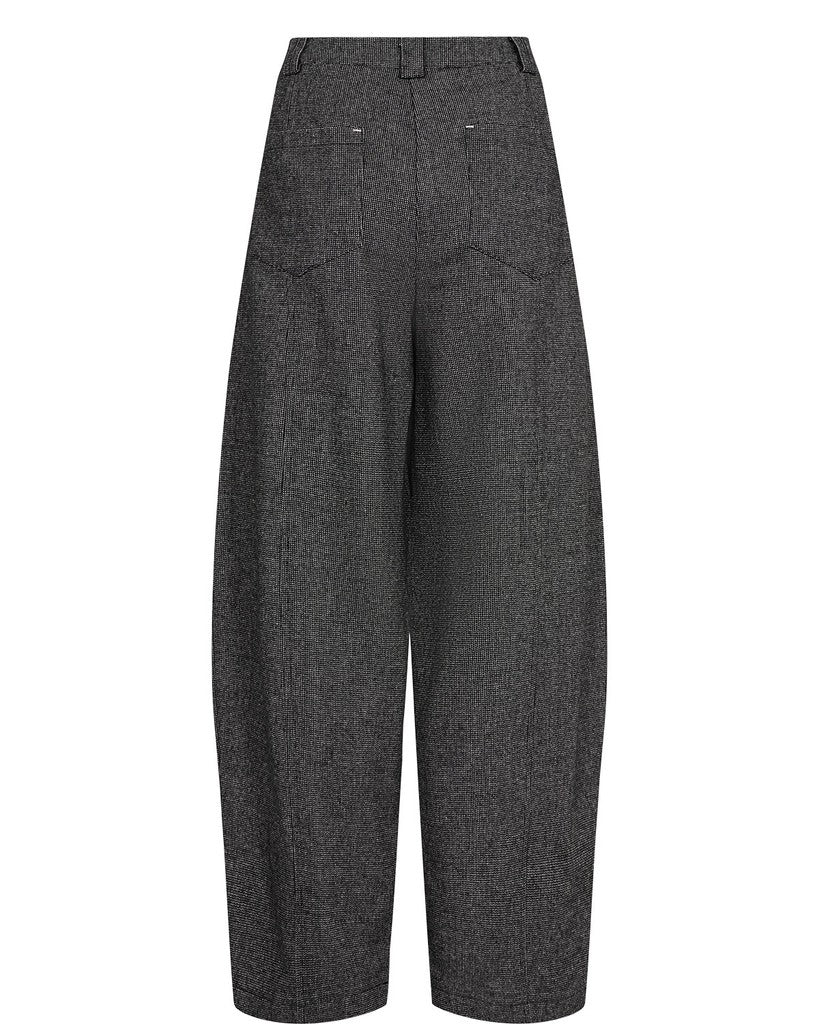 Nümph Bukser - NuRoki Barrel Bukser i Dark Grey Melange