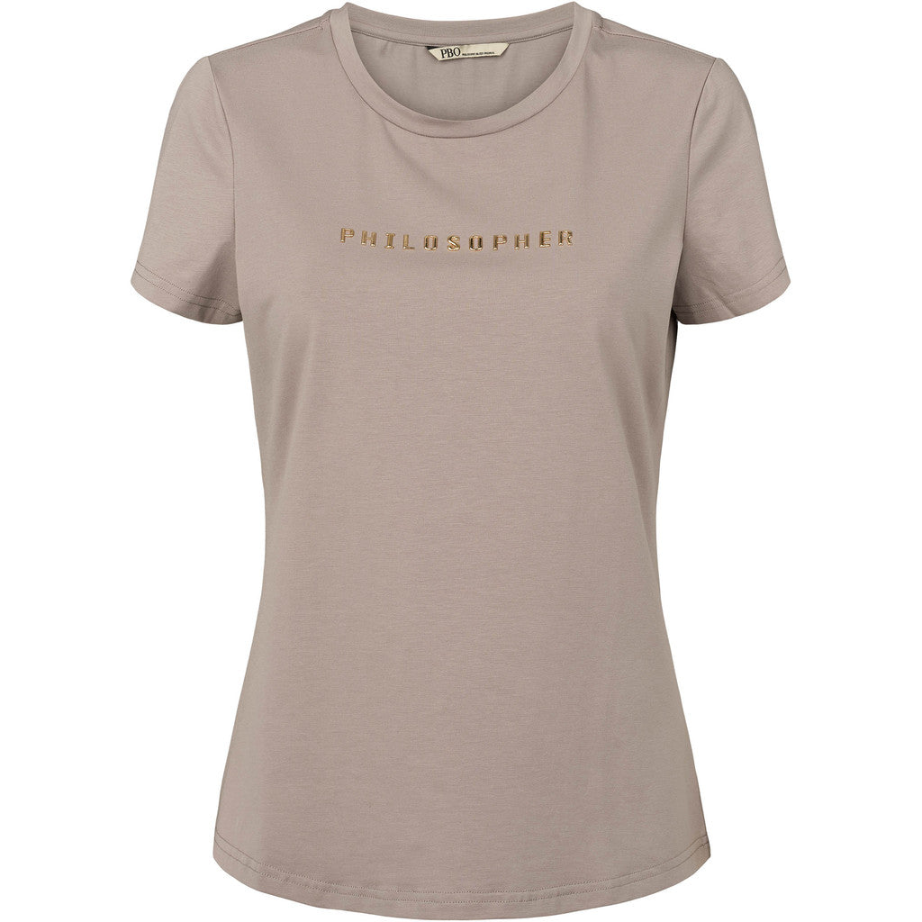 PBO T-shirt - Pbo Philosopher SS T-shirt i Warm Iron