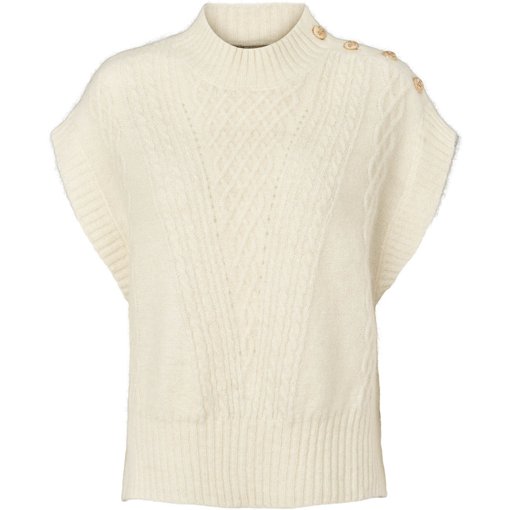 PBO Vest - Alino Strik Vest i Ecru