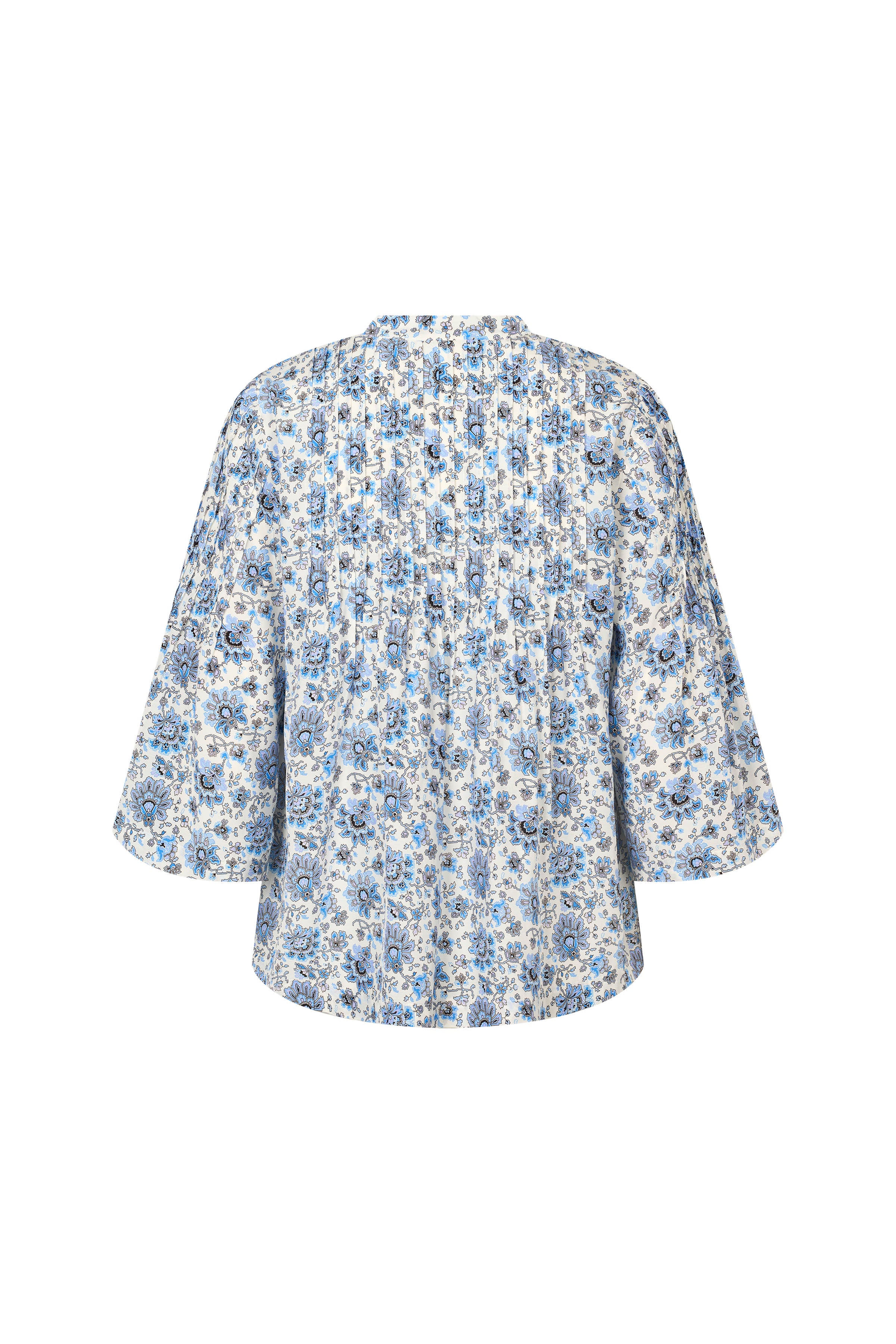 PBO Top - PBOJonmoi Bluse i Blue-Off White