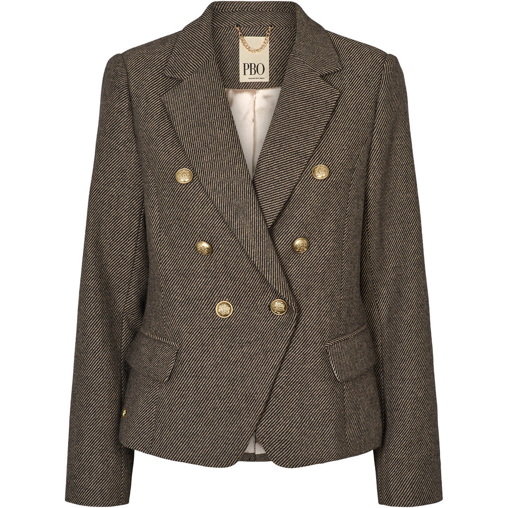 PBO Blazer - PBOCrombie Blazer i Balck-Beige