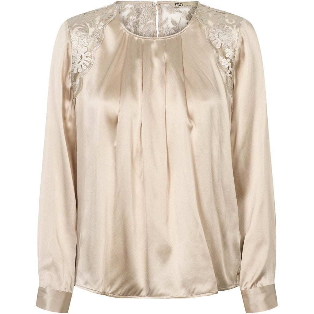 PBO Bluse - PboLaura Bluse i Champagne