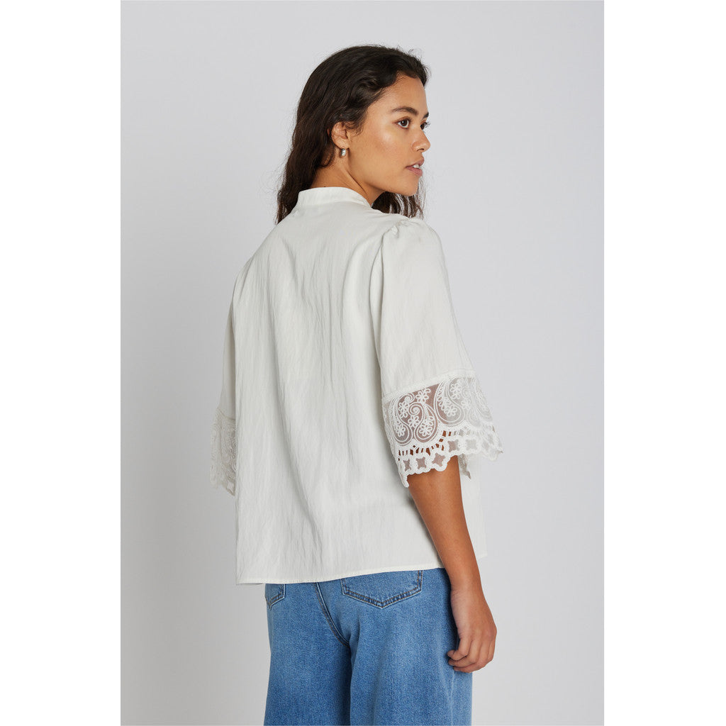 PBO Top - PBOMicaela Bluse i Star White