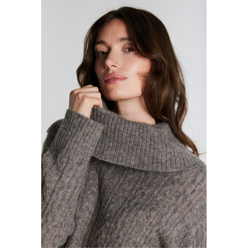 PBO Strik - PBOKonia Strik Bluse i Beige Melange