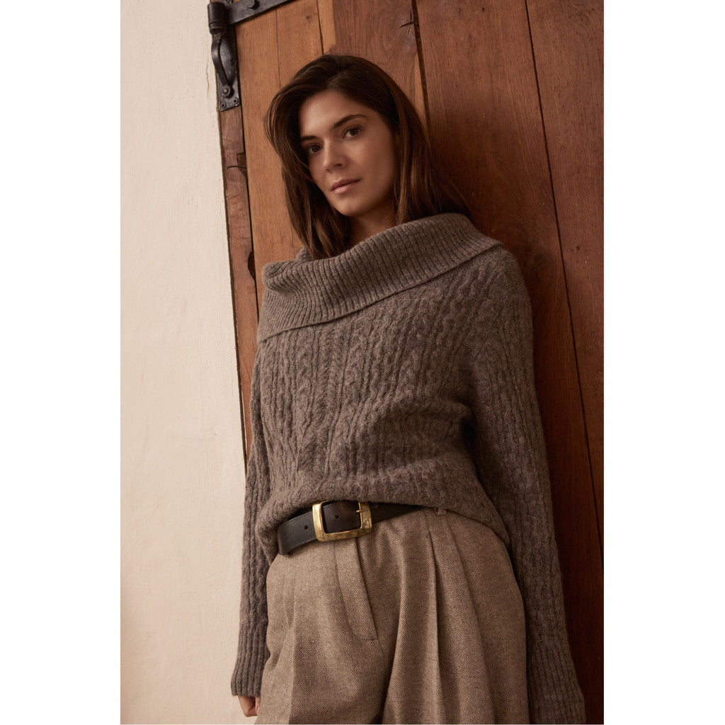 PBO Strik - PBOKonia Strik Bluse i Beige Melange