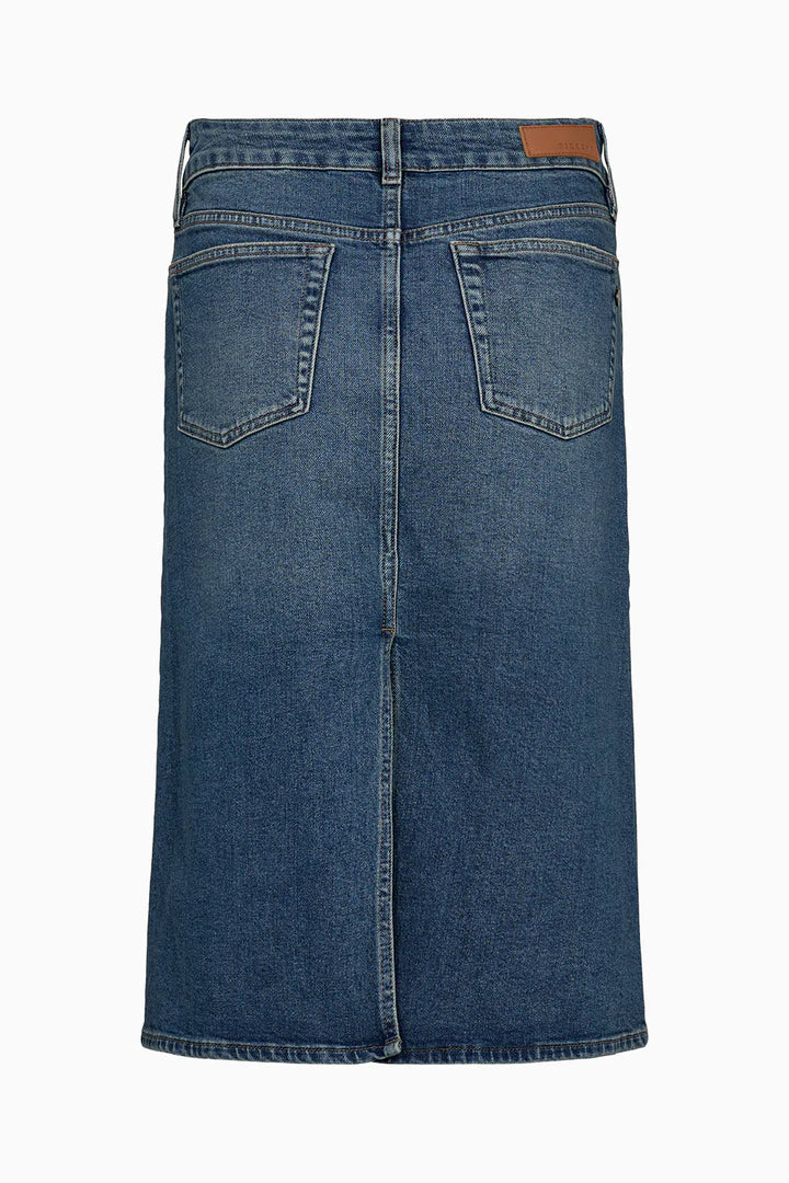 Pieszak Nederdel - PD-Amanda Denim Nederdel Wash Melfi Denim Blue