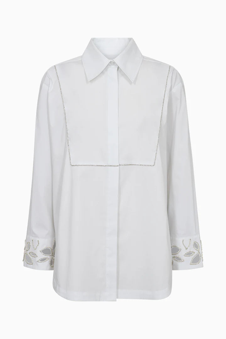 Pieszak Skjorte - PD-Dahlia Long Skjorte i Hvid