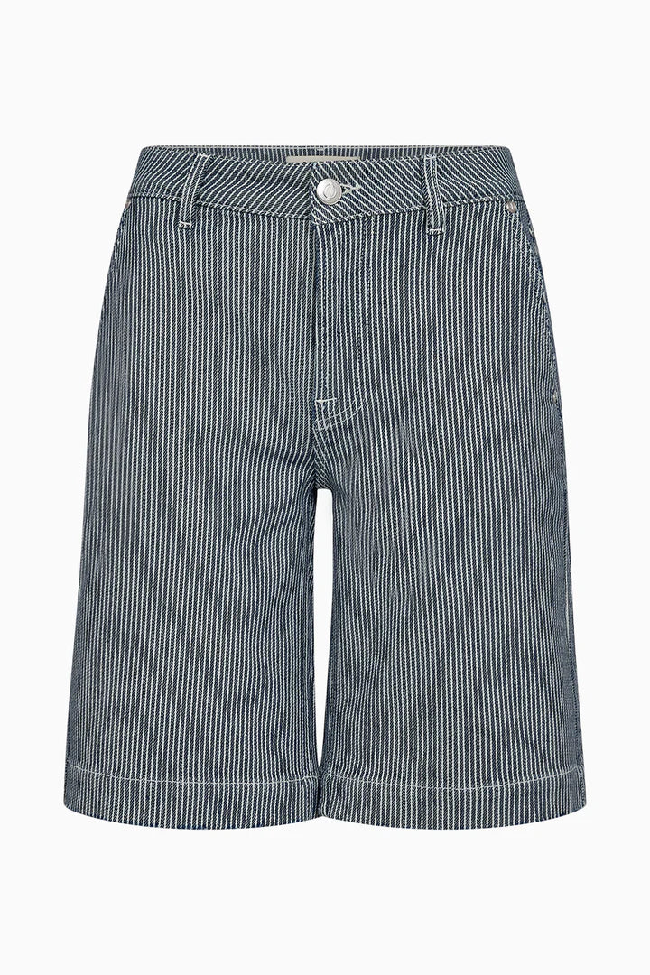 Pieszak Shorts - PD-Gilly French Shorts Blue Ocean Stripe Denim Blue