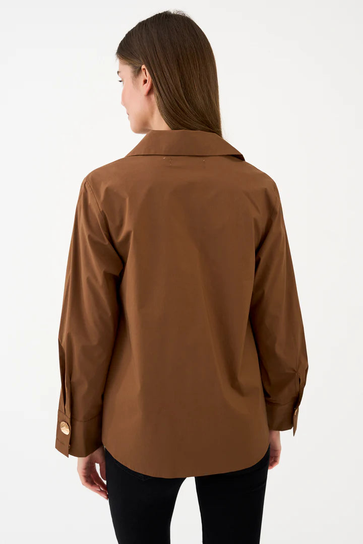 Pieszak Skjorte - PD-Tulip Poplin Botton Skjorte i Toffee