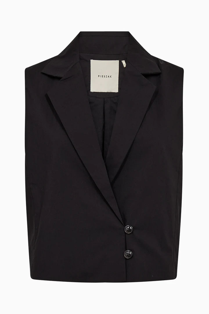 Pieszak Vest - PD-Tulip Poplin Vest i Sort