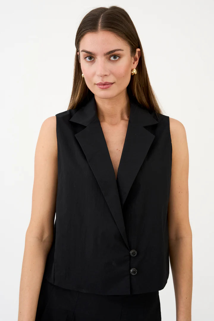 Pieszak Vest - PD-Tulip Poplin Vest i Sort