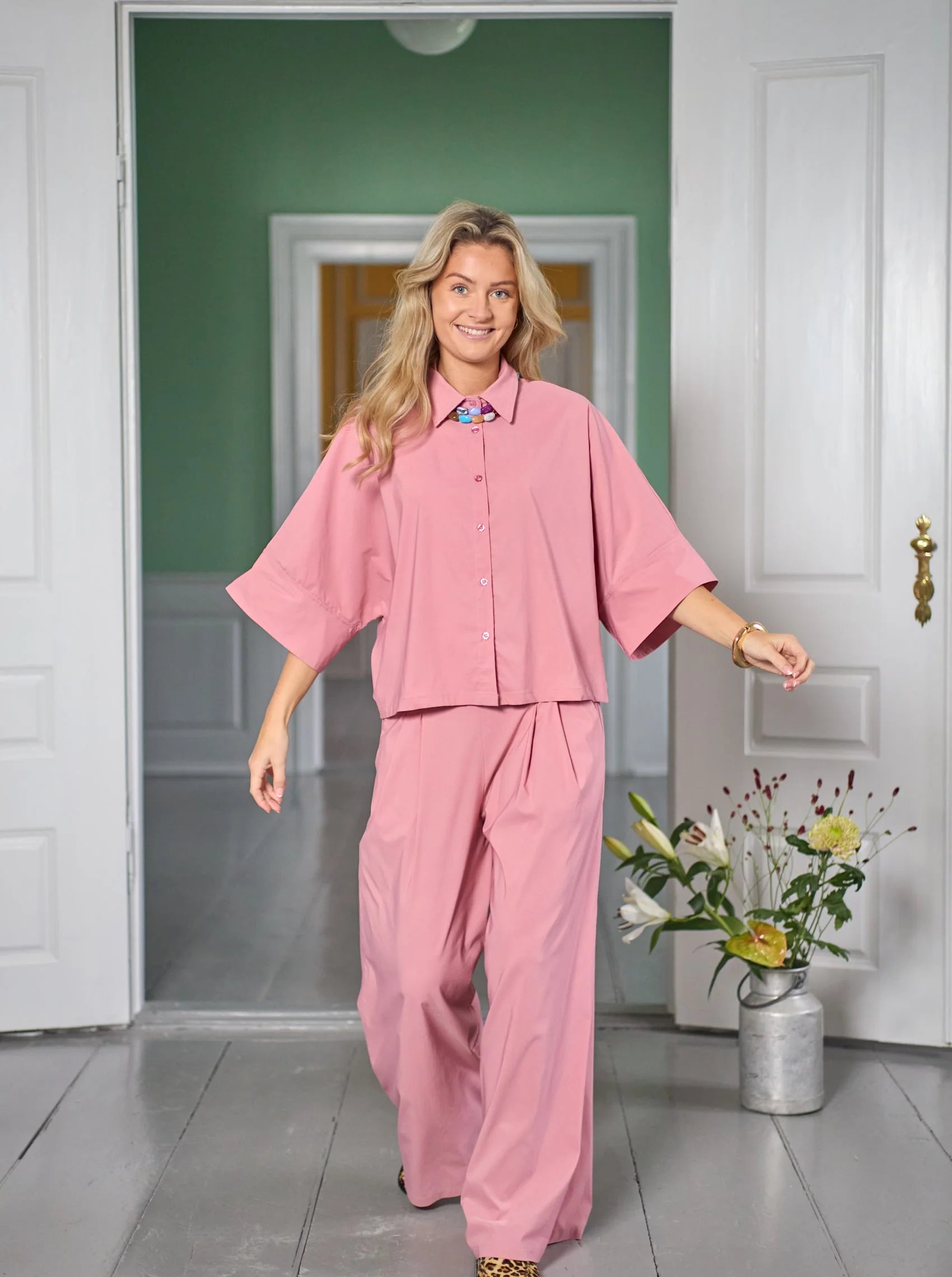 Black Colour Bukser - BcDavina Wideleg Bukser i Rosa