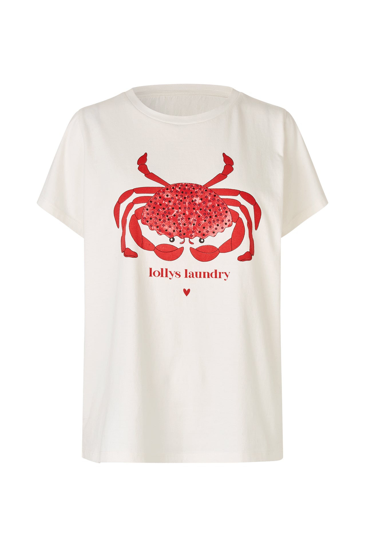 Lollys Laundry T-shirt - RomaLL Crab T-shirt i Hvid med Krabbe