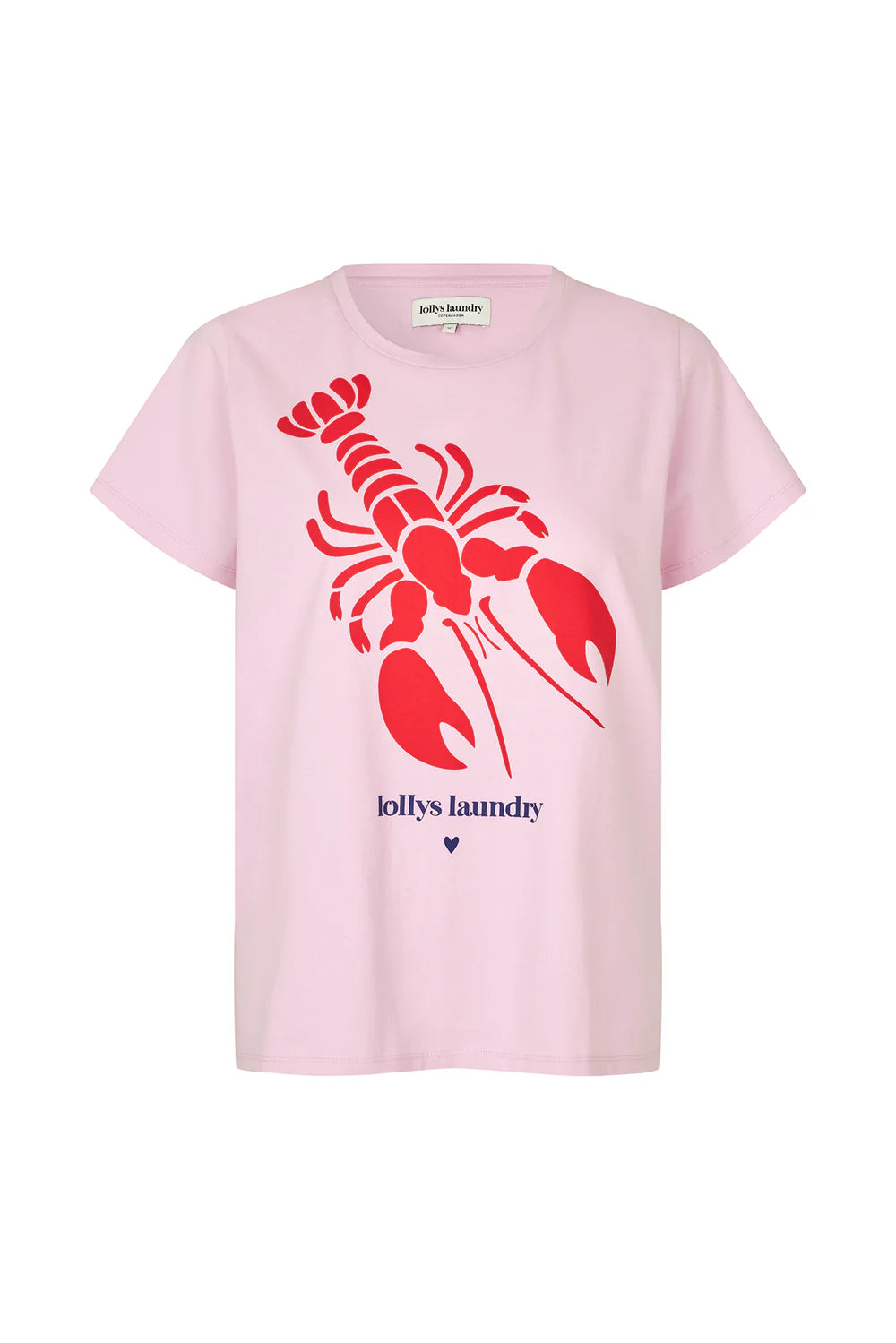 Lollys Laundry T-shirt - RomaLL Lobster T-shirt i Lyserød-Rød