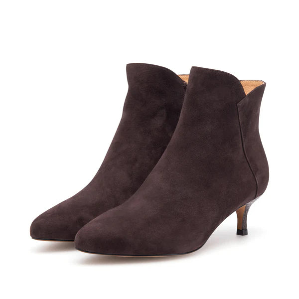 Woden Støvle - Saga Zip Støvle i Chocolate Brown