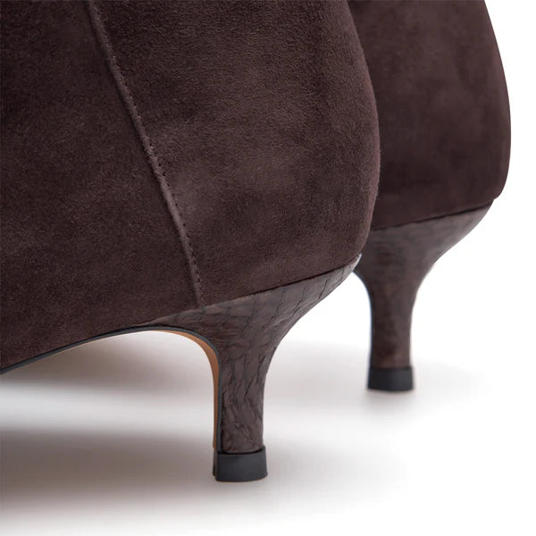 Woden Støvle - Saga Zip Støvle i Chocolate Brown