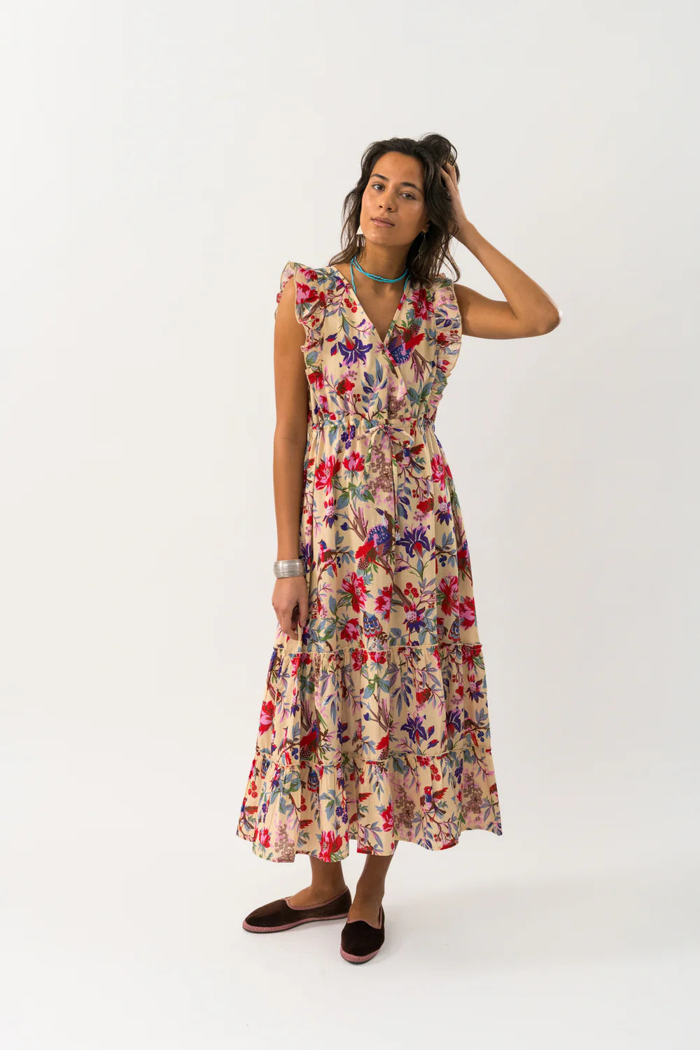 Lollys Laundry Kjole - SamoLL Midid Kjole i Flower Print
