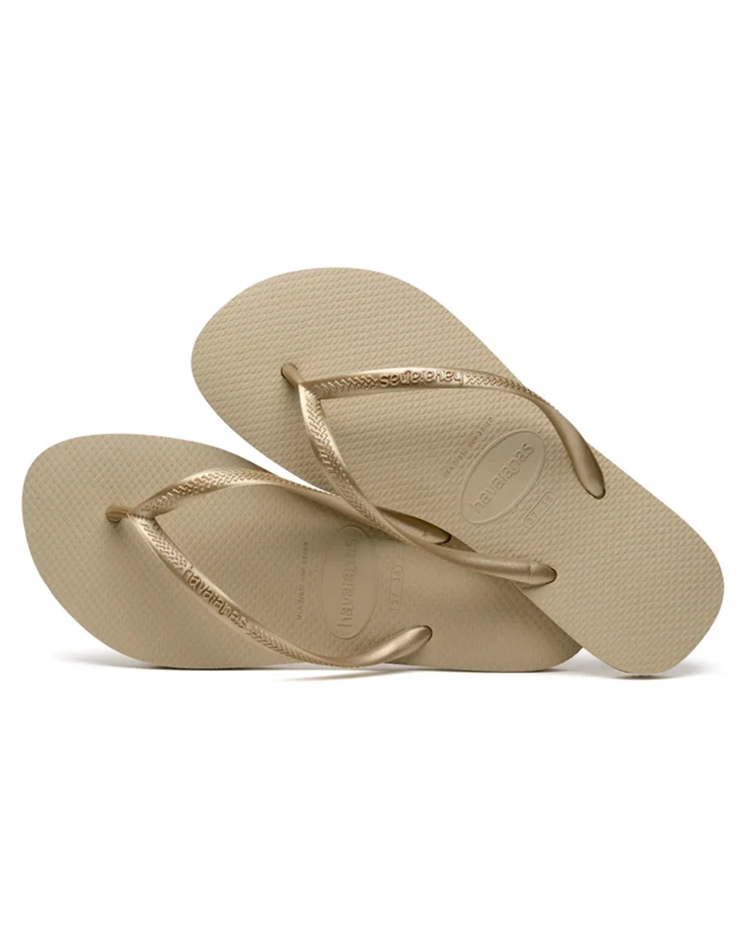Havaianas Klipklappere - Hav Slim Klip Klap i Sand Grey Med Light Gold