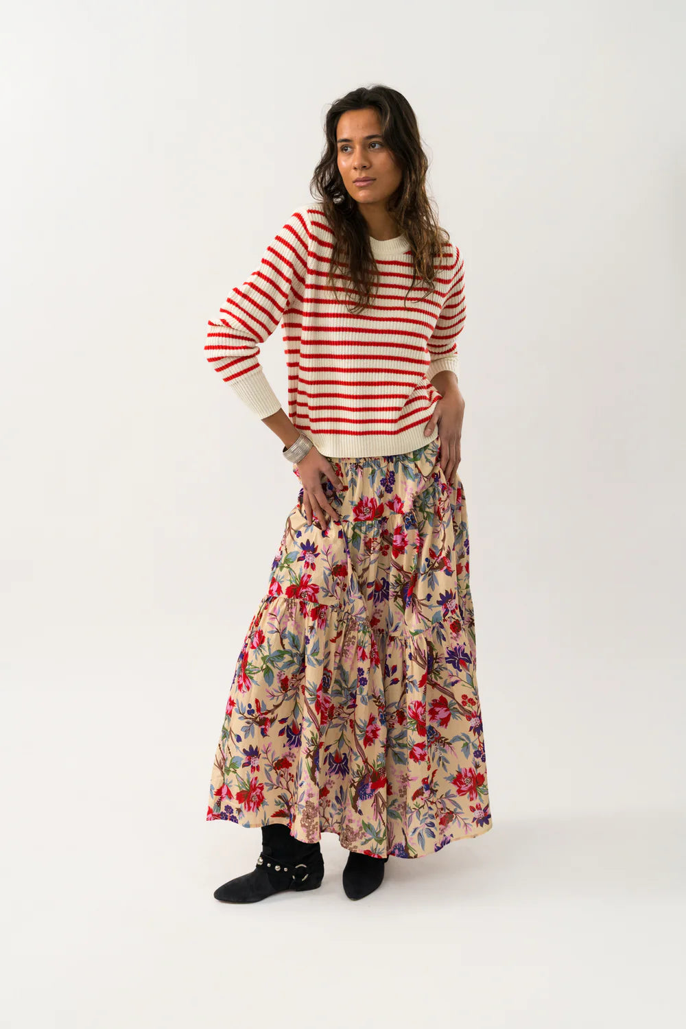 Lollys Laundry Nederdel - SunsetLL Maxi Nederdel i Flower Print