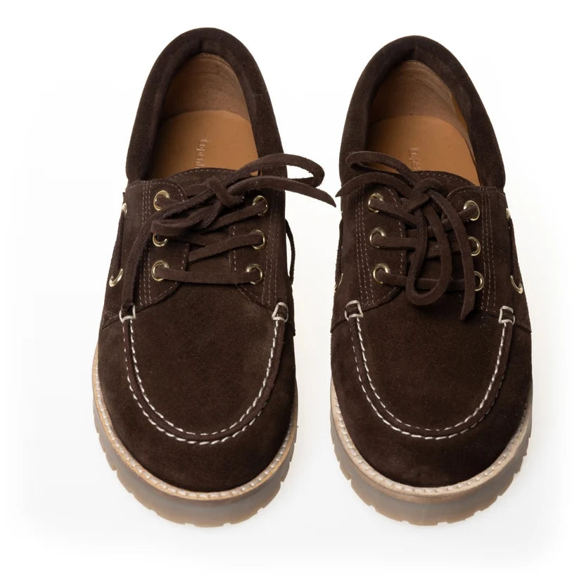 COPENHAGEN SHOES Sejlersko - The Walk Suede Sejlersko i Drak Brown