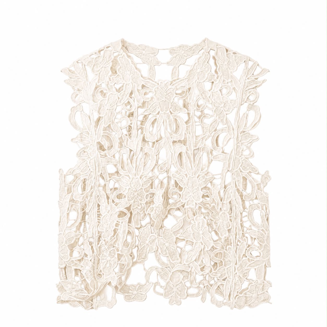 Tim & Simonsen Top - Gudrun Lace Top i Ivory