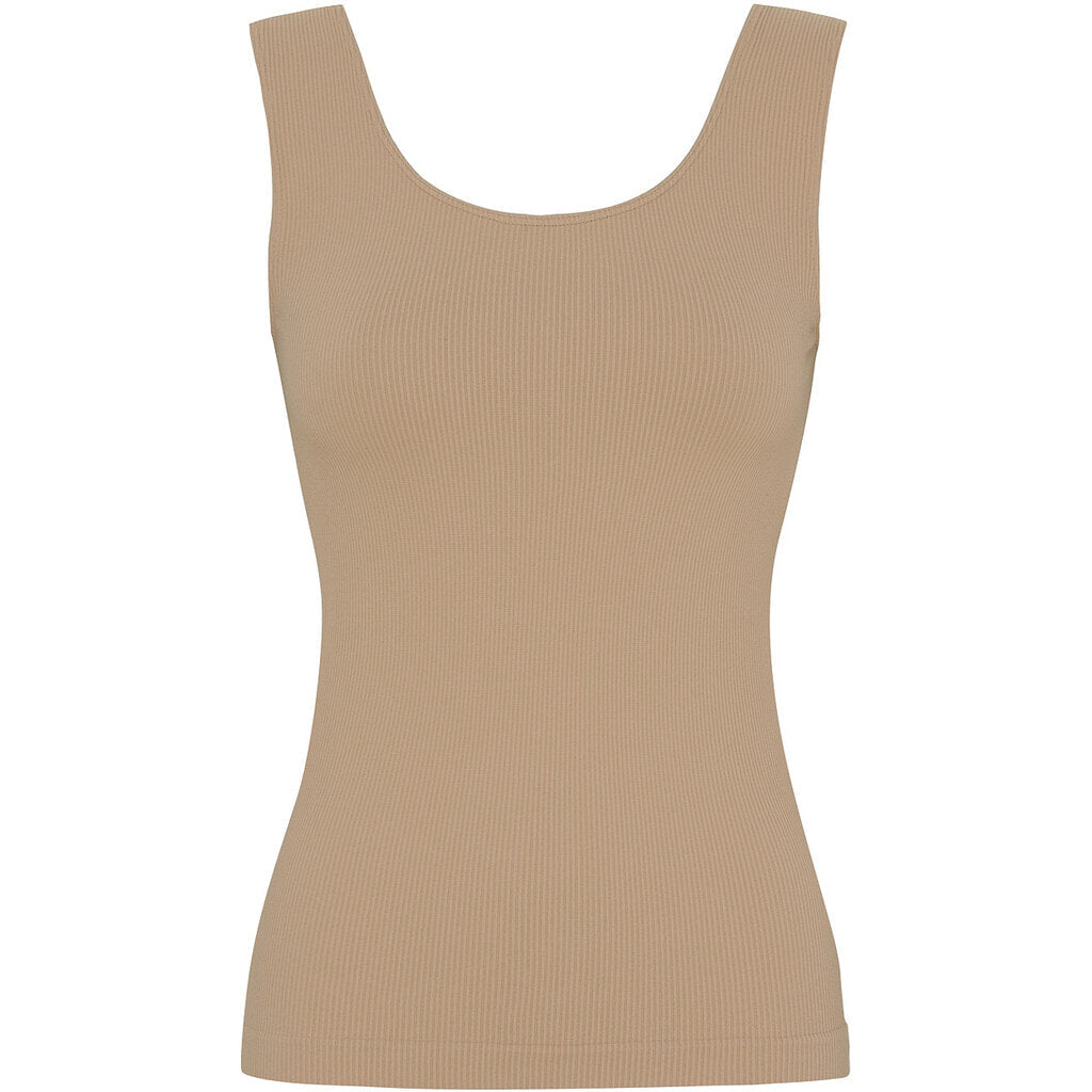 Tim & Simonsen Top - Tulle Rib Top i Nudo