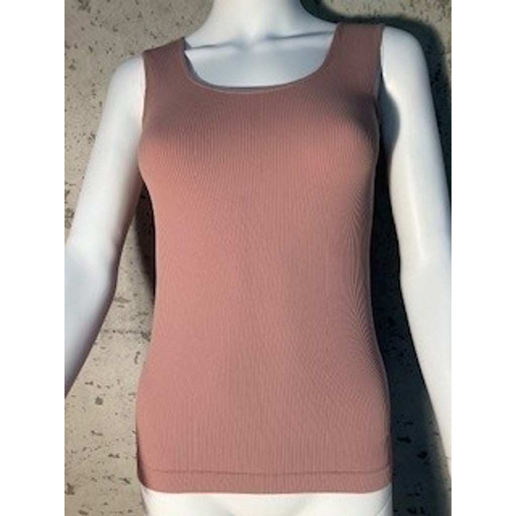 Tim & Simonsen Top - Tulle Rib Top i Rose Antico